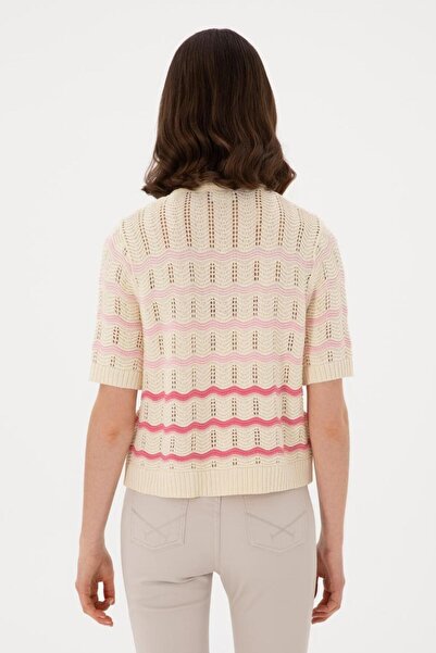 U.S. Polo Assn. Women's Cream Knitwear Cardigan G082Sz0Th.000. 2099871