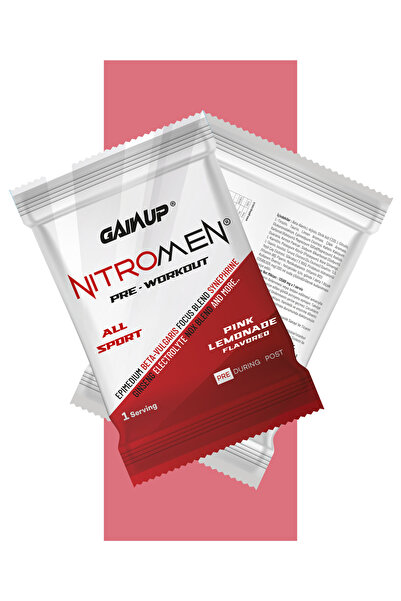 Gainup Nitromen Pre-Workout 21 Şase Çilek&Limon Aromalı