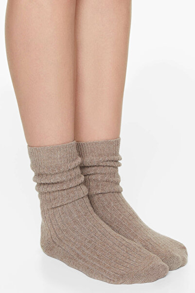 Oysho % 15 cashmere % 10 yün classic çorap