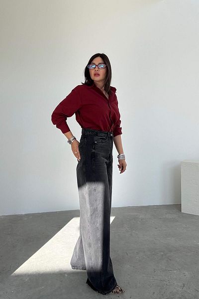 ELVAN TOLON Black Grind Wide Leg Jean