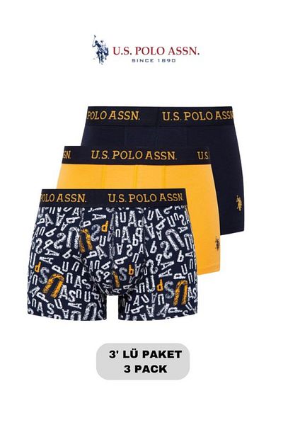 U.S. Polo Assn. Men's 3-Piece Boxer Set 95% Cotton 5% Elastane Uspa Licensed Boxed