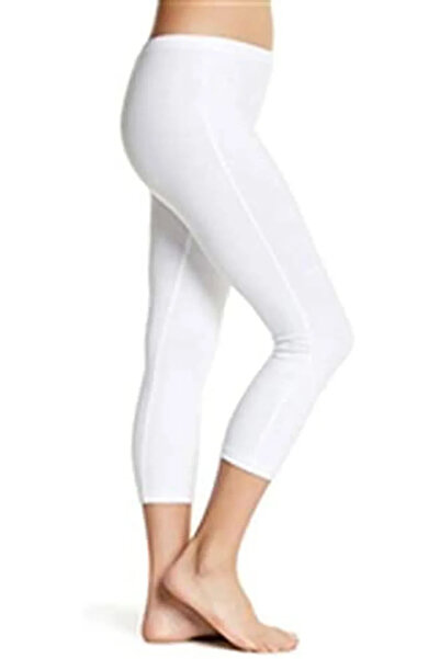 bazaar-turkey all you need Colanți Capri albi supradimensionați pentru femei 804