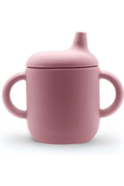 Navik Baby cup with handles, silicone, pink 10.6 x 10.6 x 10.3 cm