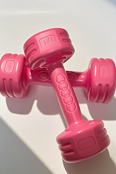 Jet Ergonomik Dambıl 1 Kg x 2 Adet Yeni Model Plastik Dambıl Seti Fitness Pil...