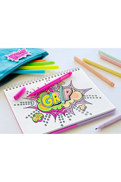 Faber Castell Markere 10 Culori Pastel Si Neon Grip Faber-Castell