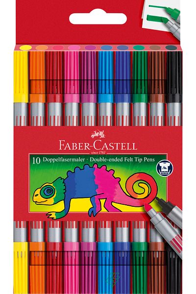 Faber Castell Markere 10 culori 2 sfaturi Faber-Castell