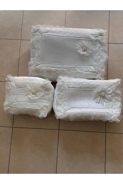 CONSTRAİN Ειδική Σειρά Προίκα - Velvet Lament Cream Bundle Νυφική ​​τσάντα αρραβώνων