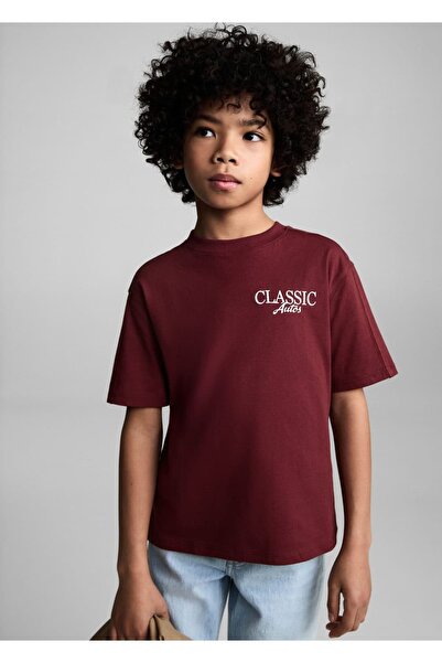 MANGO Kids Kayık desenli pamuklu tişört