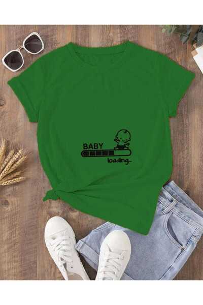 KOZİA OUTDOORS Γυναικείο μπλουζάκι με στάμπα  "Baby Loading... " σε μεγάλο μέ...