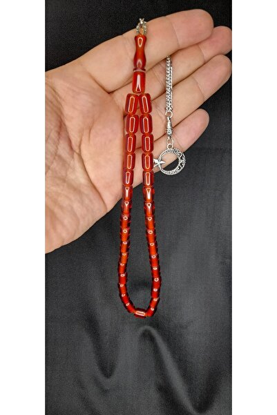 Anemore Collection مسبحة قصيرة باللون الأحمر الفاتح - عصا ضغط، لون T-304