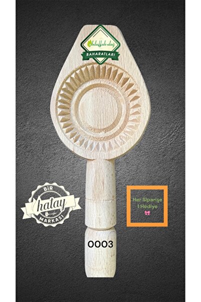 ABDULLAH DAĞ Hatay Yöresinden Doğal Ahşap Tahta Pasta Kömbe Kerebiç Kalıbı 0003