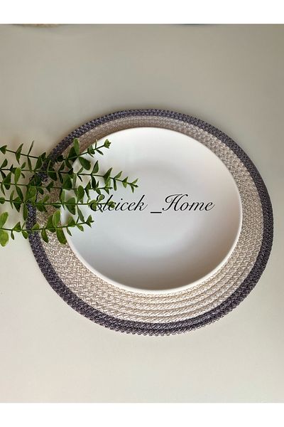 ELÇİÇEK HOME Polyester Placemat Set, American Service (1 Pcs)