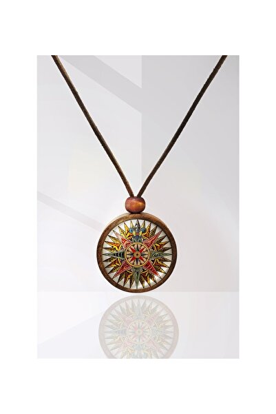 Tahtakolik قلادة بوصلة خشبية