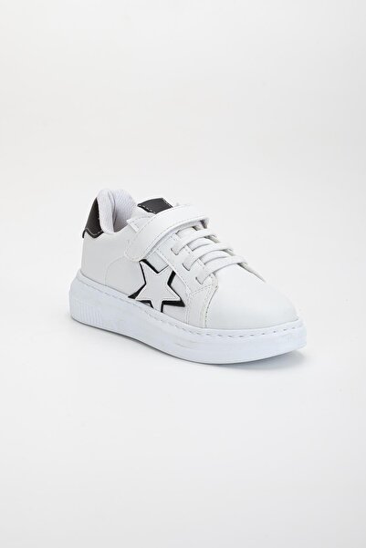 Dilimler Ayakkabı Boy's Sports Shoes White Velcro Star Model Stitched Sole