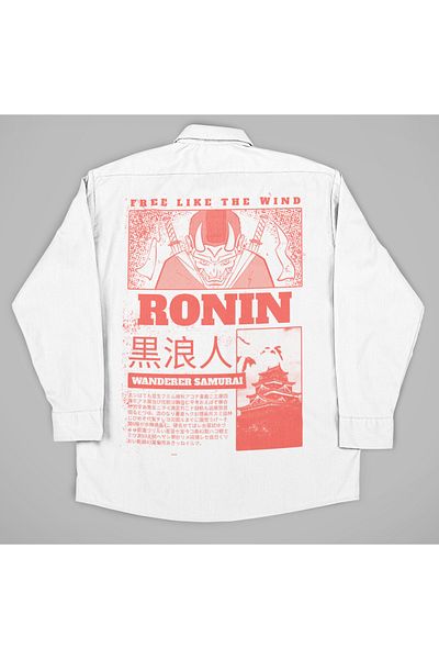SEVBANO 47 Ronin Samurai Written Unisex Movie Design Shirt
