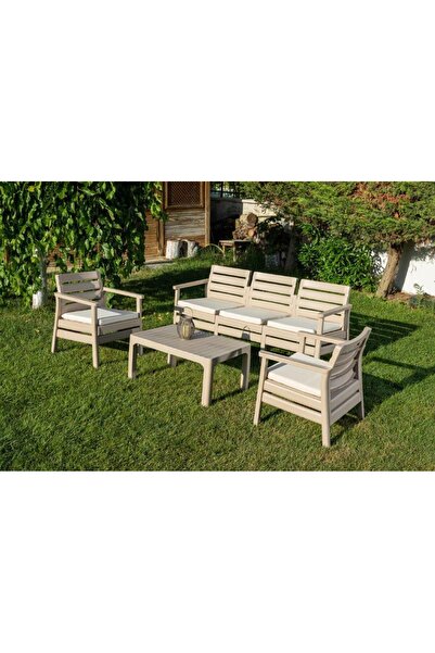 Omnipazar SY-2493 Solemare 3'lü Bahçe Oturma Grubu Koltuk Takımı