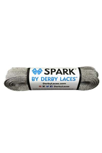 Derby أربطة أحذية التزلج سبارك - فضية 96 بوصة