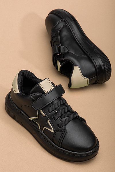 Dilimler Ayakkabı Boy's Sports Shoes Beige Velcro Star Model Stitched Sole