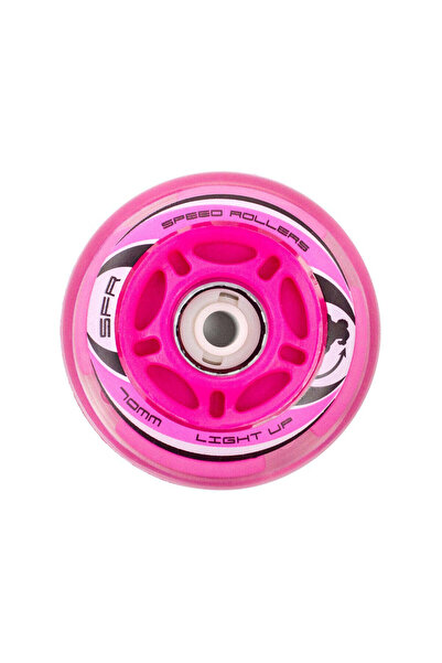 Sfr Light-Up Inline Skates Wheels - Pink 70mm, Set of 4