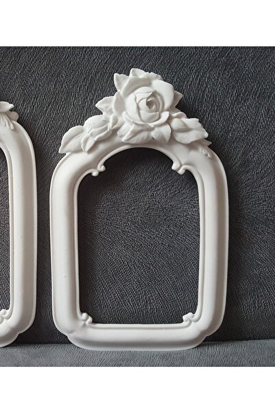 morlalem m Gül Kabartmalı 22cm Çerçeve Silikon Kalıp K-430, Polyester Taş Toz...