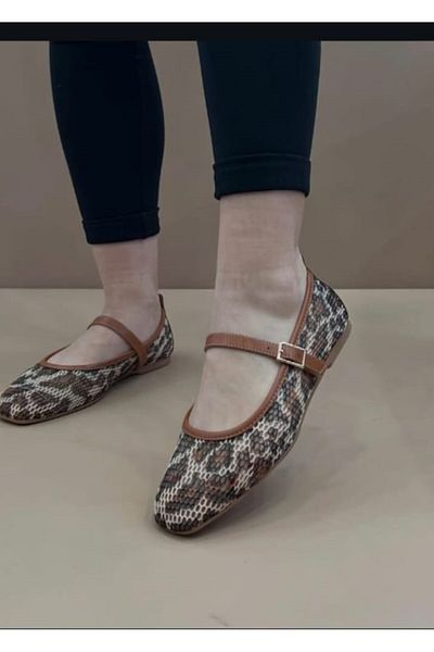 DADWOLF Leopard Mesh Elegant Zilnic Confort Tendință Confortabil Meri Ceyn Balerini