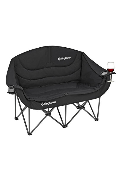 KINGCAMP Canna C20 Loveseat Double Çift Kişilik Katlanır Kamp Sandalyesi Black