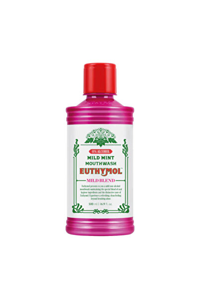 EUTHYMOL ايثيمول غسول الفم بنكهة النعناع الخفيف خالي من الكحول - 500 مل