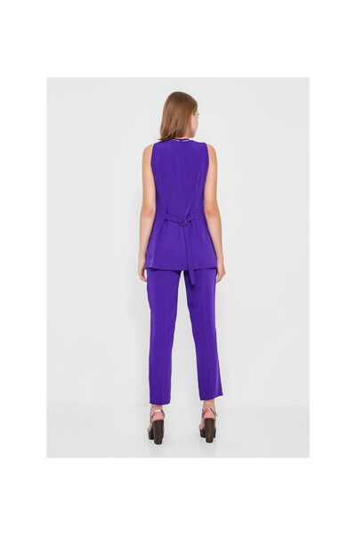 MODATALİKA Modatalika Kadın Kolsuz Düğmeli İkili Takım