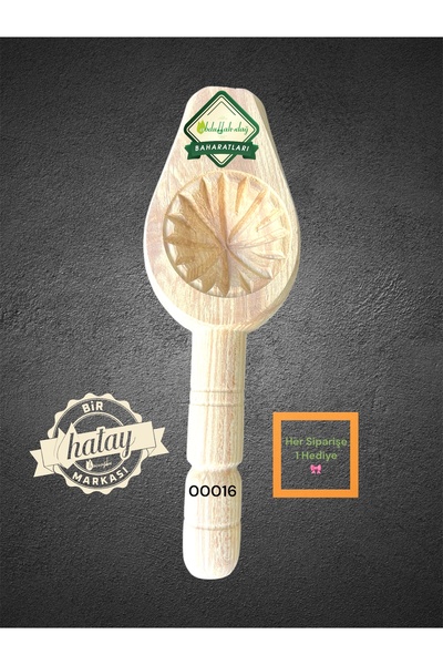 ABDULLAH DAĞ Hatay Yöresinden Doğal Ham Ahşap Tahta Pasta Kömbe Kerebiç Kalıb...