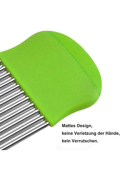Hilloly Set of 2 Vegetable Slicers, Stainless Steel, Green, 14 X 9.5 Cm