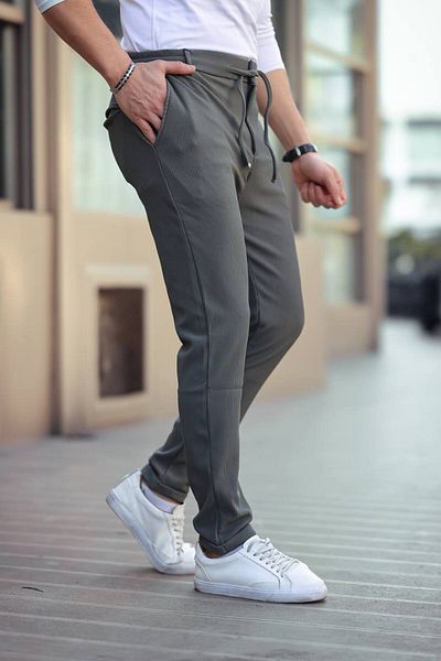 YONEZ MODA Men's Jamber Classic Buttoned Skinny Leg Loose Cut Comfortable Sweatpants