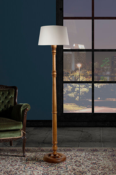 Genel Markalar Torinio Torna Bacak Lambader Abajur Avize Aydınlatma Ahşap Naturel Ağaç Country Dekor Lamba