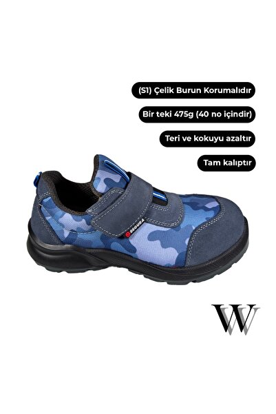 e&e Mekap Üretim Segura 515 S1 Süet Deri Çelik Burun Yazlık Spor İş Ayakkabıs...