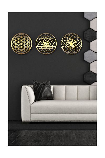 Numa Concept Decoratiuni Perete Plexi Aur 30x30 cm Mai mult de 3 Tablouri