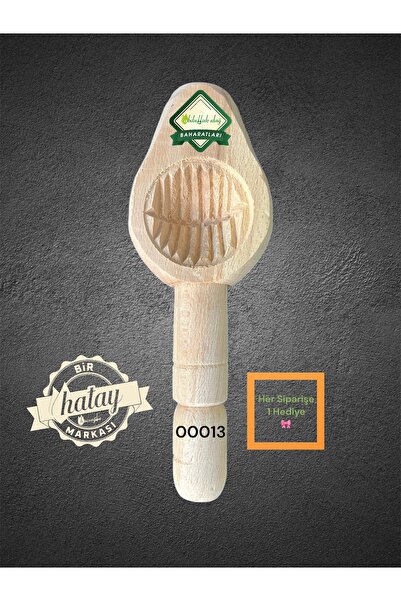 ABDULLAH DAĞ Hatay Yöresinden Doğal Ahşap Tahta Pasta Kömbe Kerebiç Kalıbı 00013