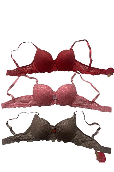 irem içgiyim حمالة صدر غير مبطنة من الدانتيل مكونة من 3 قطع