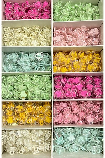 karantuhafiye Baby Button / Baby Stroller Model / 10 Pcs Fuchsia