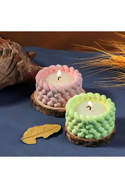 arıca pazarlama örgü model mumluk silikon kalıbı  İp Şekilli Mumluk Silikon K...