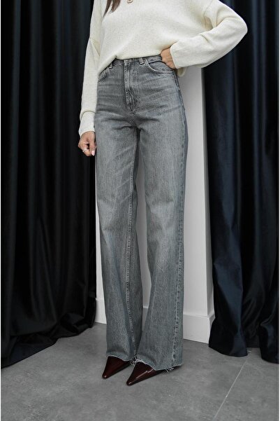 Havoş Tmavě šedé vyprané rovné džíny