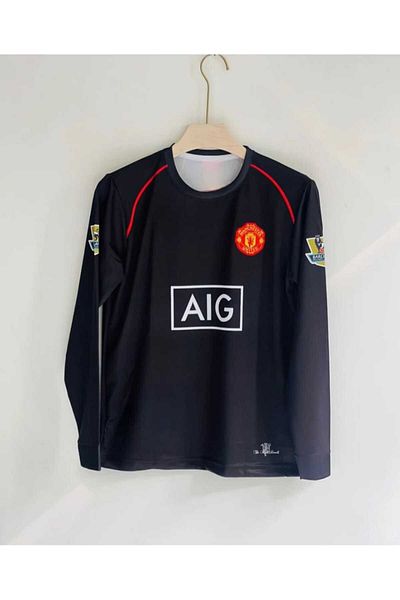 Legent Lady C.Ronaldo Black Long Sleeve Nostalgia Jersey 7-7