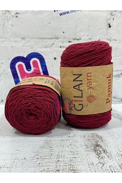 gilan Yarn Coton Makrome 250 gr 190 Metre 1 Adet Bordo