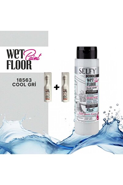 Rich SELFY DECOR ISLAK ZEMİN BOYASI 500 CC COOL GRİ  +2 ADET KATALİZÖR