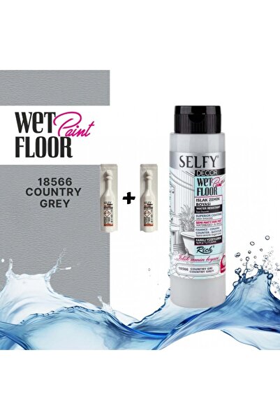 Rich SELFY DECOR ISLAK ZEMİN BOYASI 500 CC COUNTRY GRİ  +2 ADET KATALİZÖR