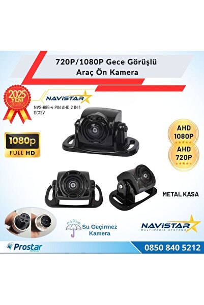 Navistar Mini Metal Kasa AHD 720P/1080P Dönüşümlü Gece Görüşlü Araç Kamerası