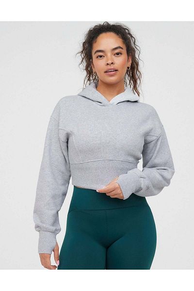 AMERICAN EAGLE OFFLINE By Aerie Throw-Back Cropped Sweatshirt