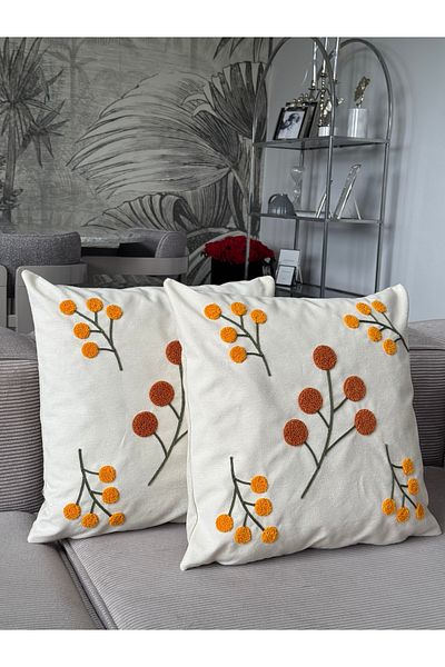 Skhome Teaca murdară brodata cu pumnul de struguri 43x43cm (PNC-102)