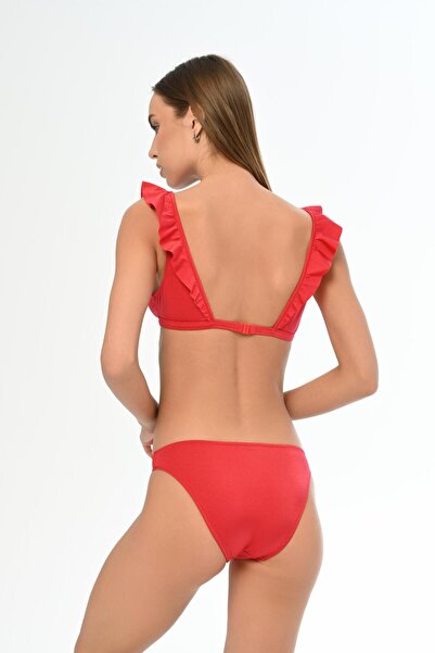 AQUAVİVA Aquaviva Red Elizabeth Bikini Set - Frilly