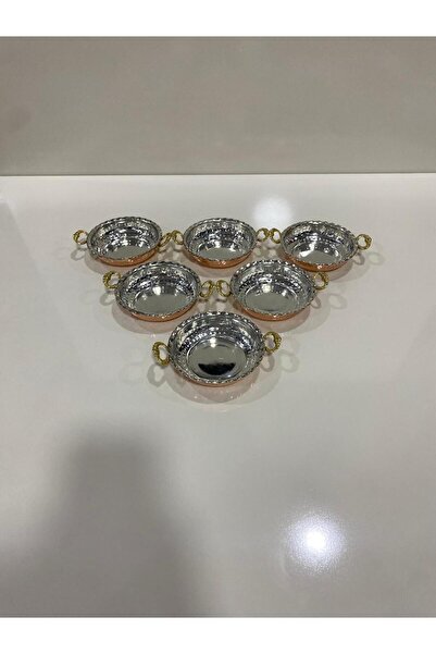 ERİŞİM REKLAM SEBE HOME BAKIR 6'LI ÇEREZLİK-KAHVALTILIK TABAKLAR SET