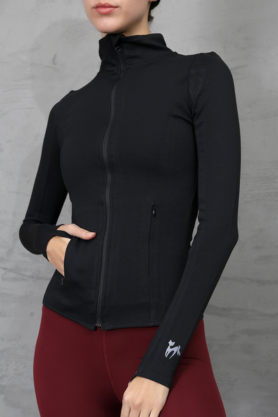 DeChival Baskılı Rang Uzun Ceket /baskılı Spor Uzun Ceket /light Warm Running