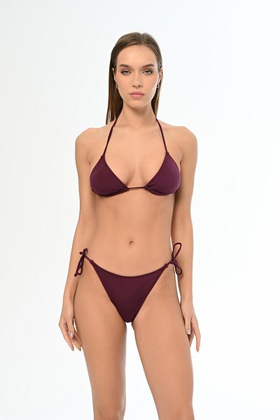 AQUAVİVA Aquaviva Plum Maria Women's Triangle Bikini Set - Side String